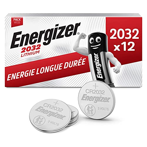 Piles Bouton Energizer Lithium 2032, Paquet de 12