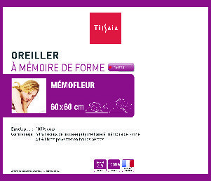 Oreiller mémoire de forme 60x60