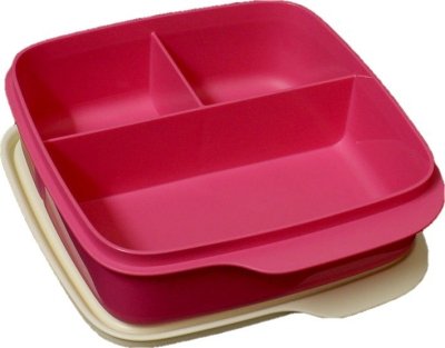 TUPPERWARE Boîte à Sandwich étanche 3 spécialiste divisé en 3 parties 550ml séparés "Sandwich" Pause Jardin D'enfants École Boîte