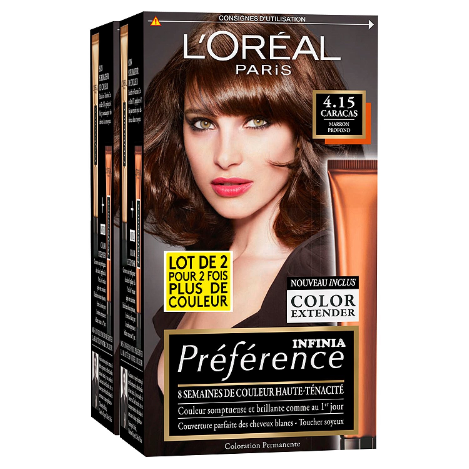 Coloration permanente 4.15 marron profond L'OREAL PARIS