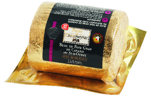 BLOC DE FOIE GRAS DE CANARD DU SUD-OUEST AVEC MORCEAUX “PIERRE DE CHAUMEYRAC”