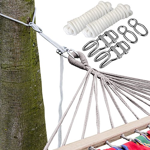 Amanka hamac | Accrochez votre Hamac aux Arbres | Corde 6m | 160 Kg