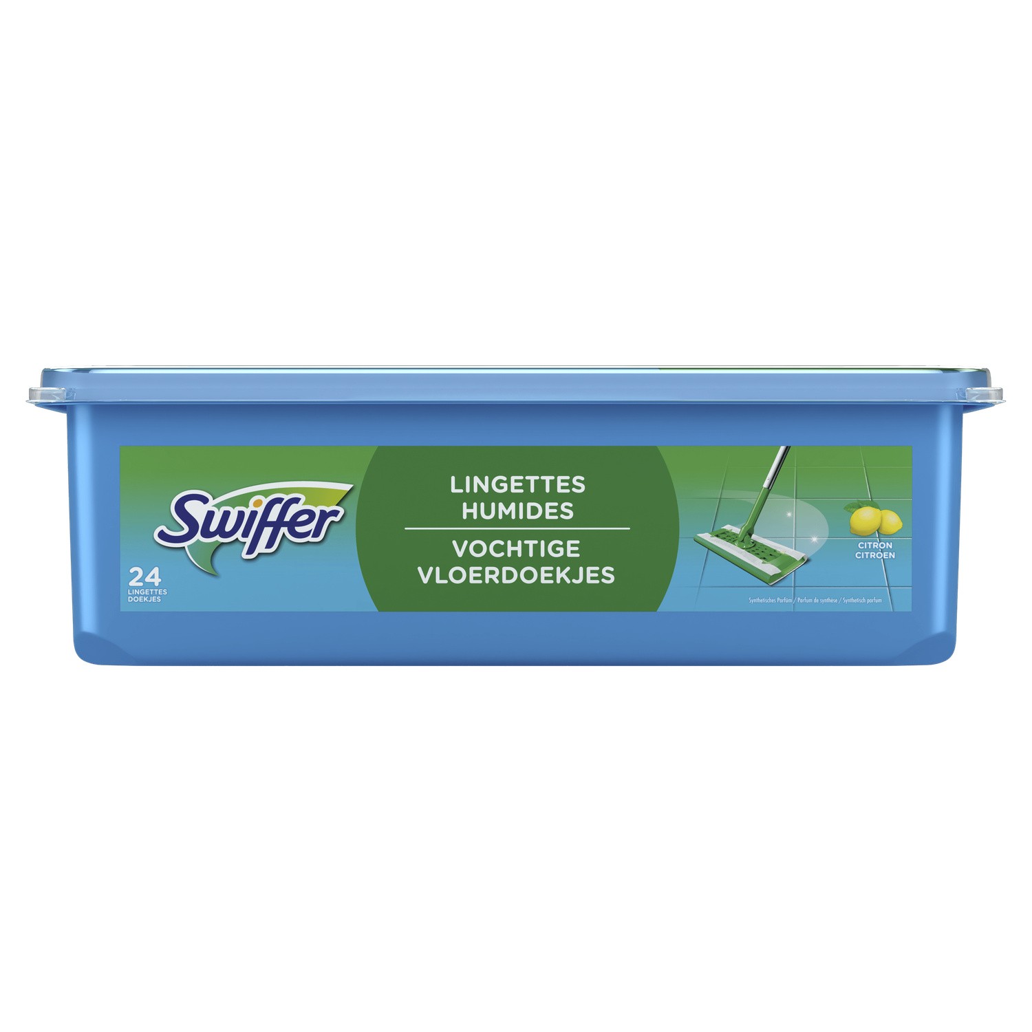 Balai Swiffer Auchan efficace pour vos sols : lingettes sol épaisses citron SWIFFER