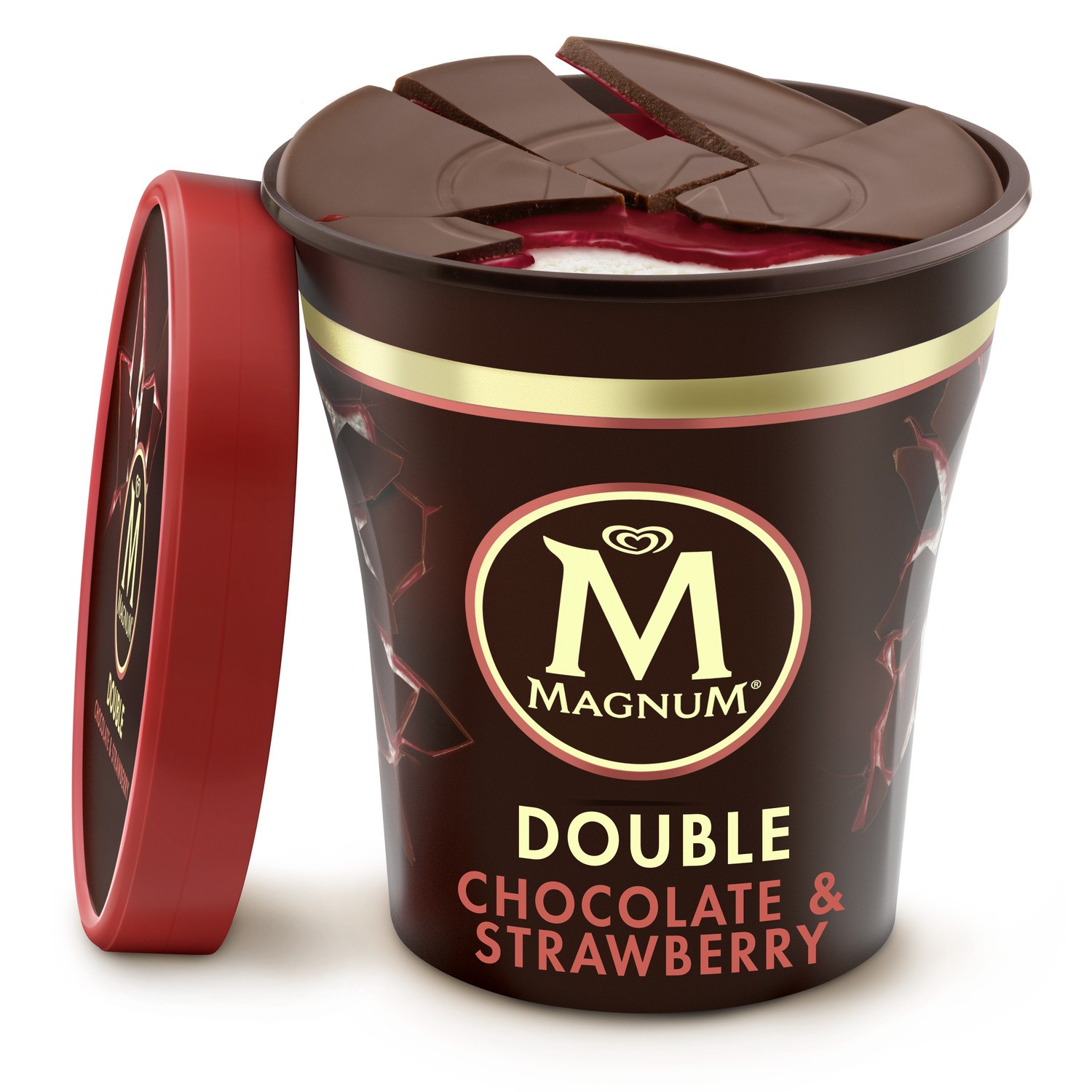 Glace double chocolat et fraise MAGNUM