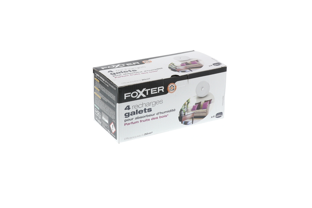 FOXTER Absorbeur Humidite Leclerc : Lot de 4 Recharges Galets Percés