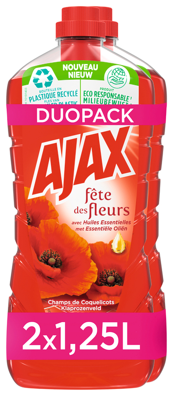 NETTOYANT MÉNAGER SOL ÉCO RESPECT ROUGE AJAX