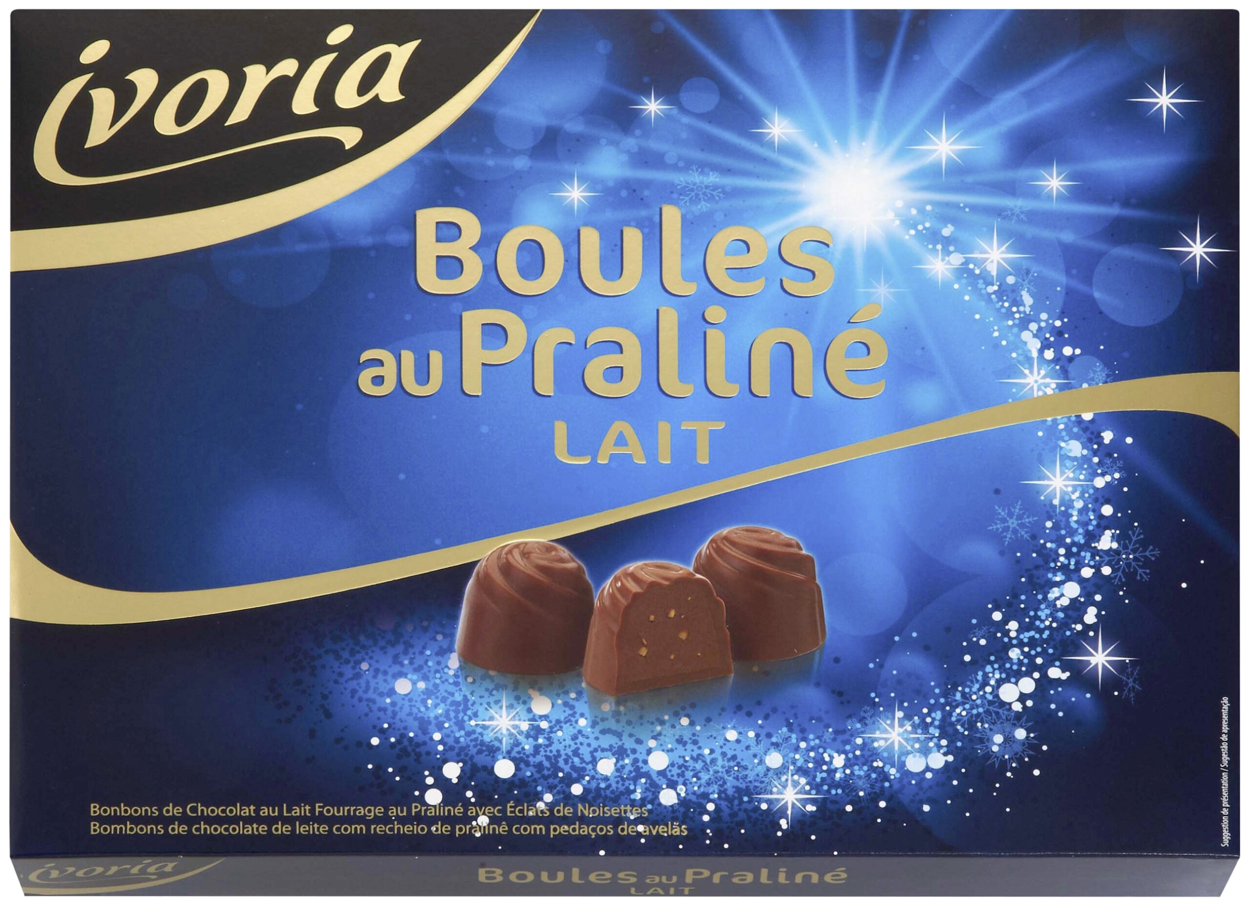 Boîte de boules de praliné lait Ivoria