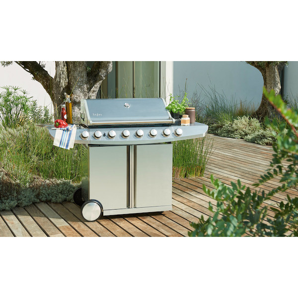 HYBA Barbecue gaz 6 + 2 feux