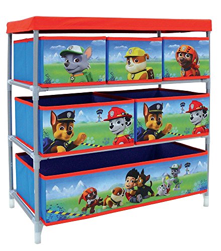 Fun House 712537 Pat Patrouille Etagère de Rangement avec 6 Casiers pour Chambre d'Enfant