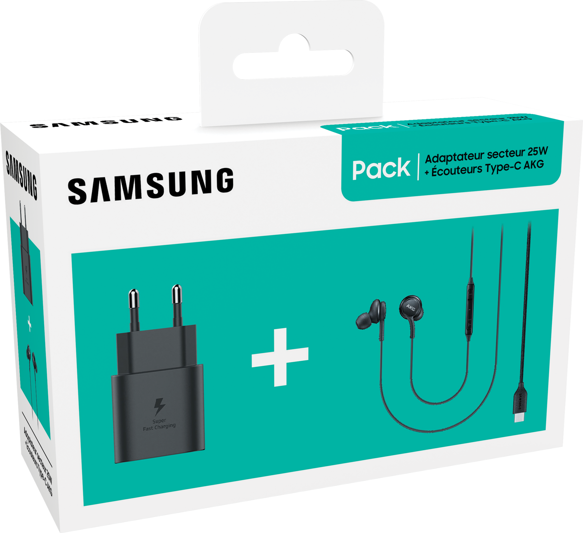 Pack chargeur secteur 25W + kit piéton USB-C