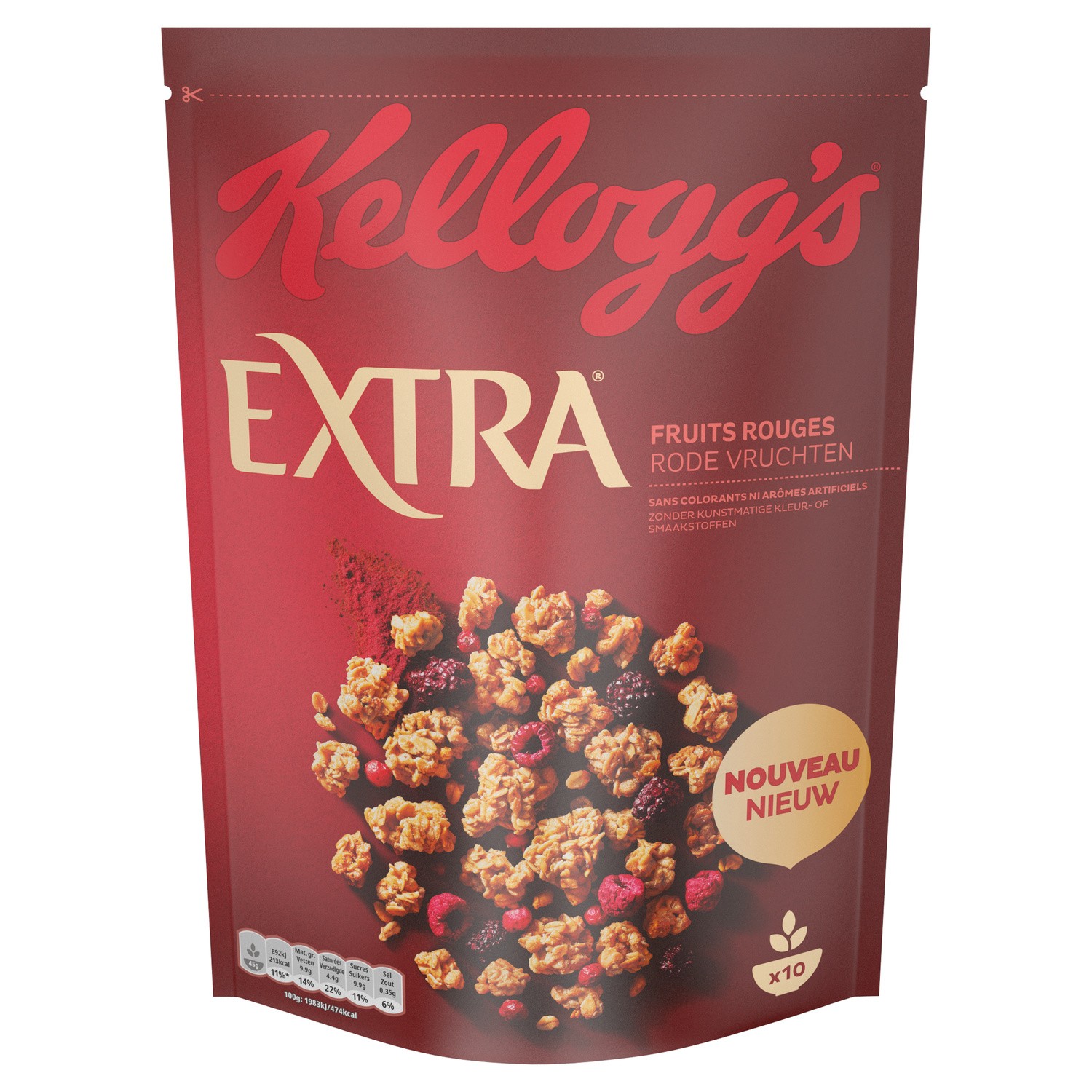 KELLOGG’S Céréales trésor rouge fruité