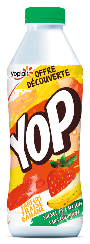 YAOURT À BOIRE YOP AROMATISÉ FRAISE BANANE Yoplait